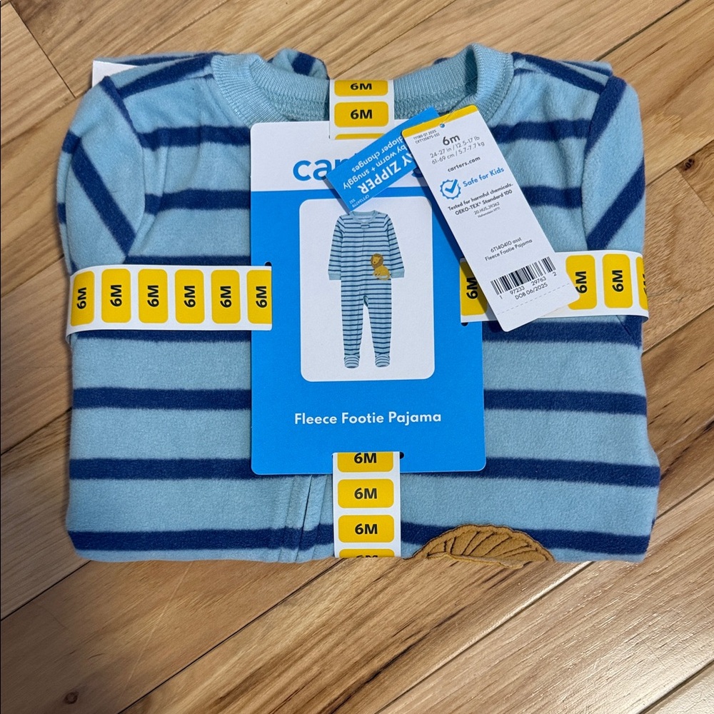 Carter's Blue and Navy Striped Fleece Pajama